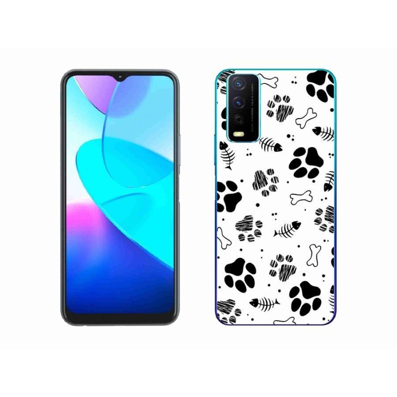 Zselés borítás mmCase a Vivo Y11s/Y20s készülékhez - kutyamancsok 1