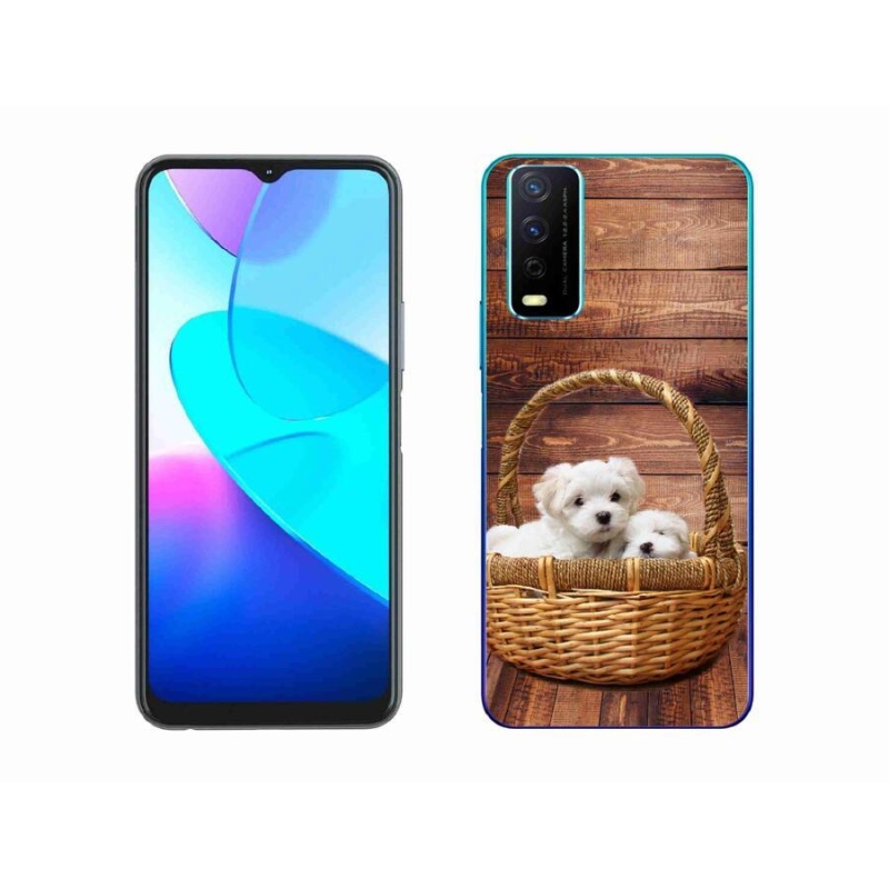 Gél védőburkolat mmCase a Vivo Y11s/Y20s készülékhez - kölyökkutyák
