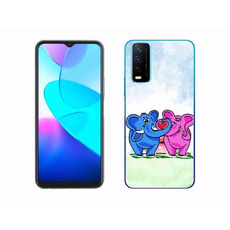 Gél borítás mmCase a Vivo Y11s/Y20s készülékhez - szerelmes elefántok