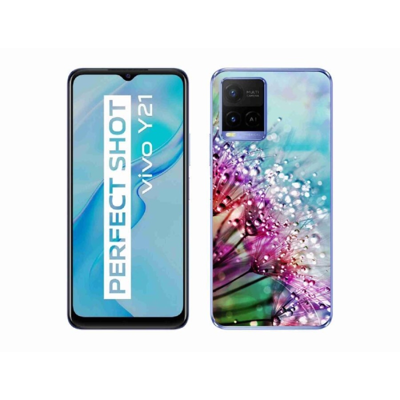 Gél borító mmCase mobiltelefonhoz Vivo Y21/Y21s/Y33s - színes virágok