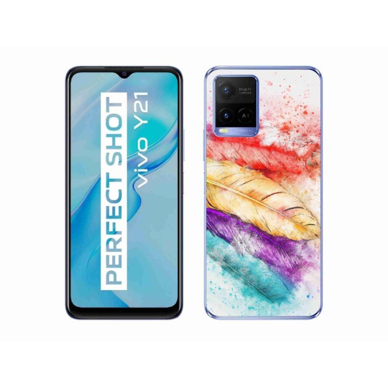 Gél védőhuzat mmCase mobiltelefonhoz Vivo Y21/Y21s/Y33s - színes toll
