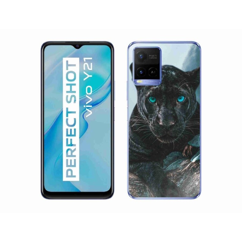 Gél borítás mmCase a Vivo Y21/Y21s/Y33s készülékhez - fekete párduc