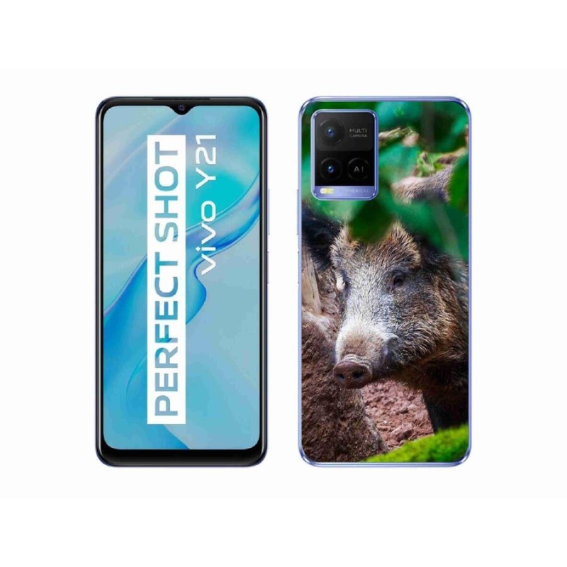 Gélfedő mmCase a Vivo Y21/Y21s/Y33s modellhez - vaddisznó