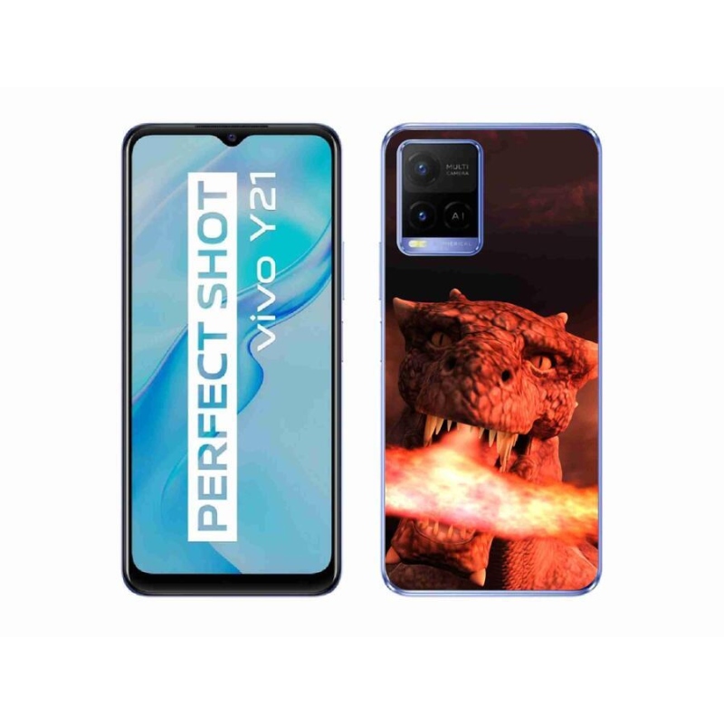 Zselés borítás mmCase a Vivo Y21/Y21s/Y33s készülékhez - sárkány