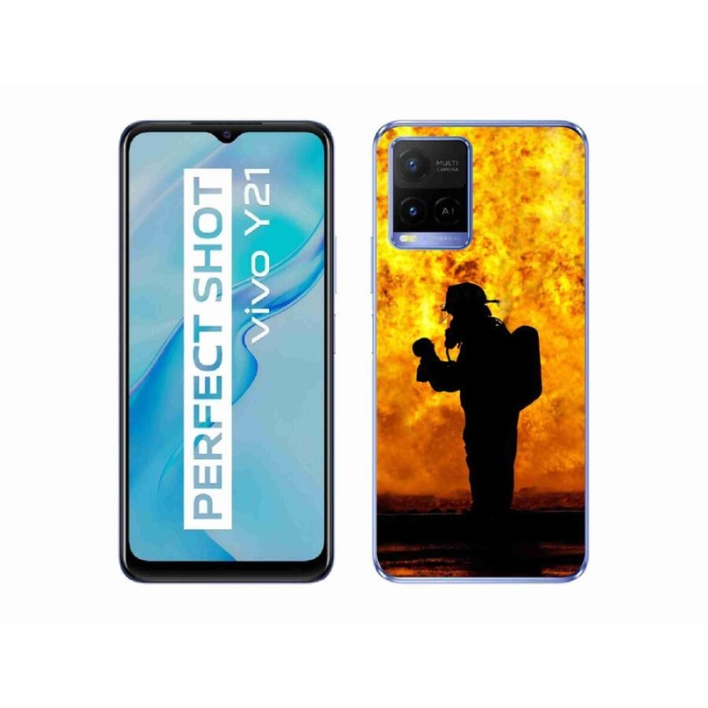 Gél védőburkolat mmCase a Vivo Y21/Y21s/Y33s készülékhez - tűzoltó