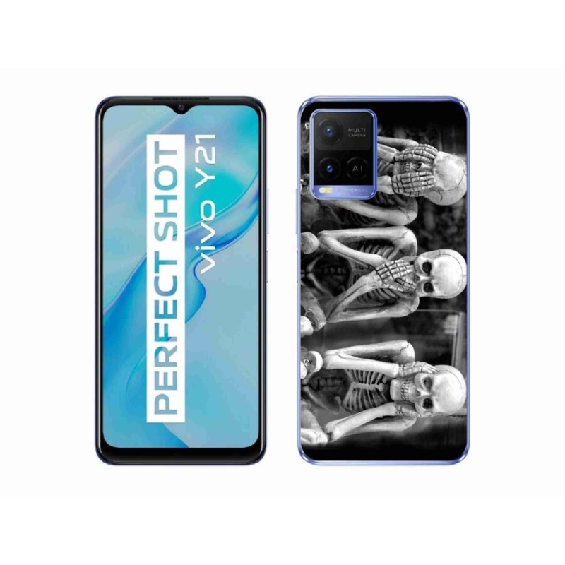 Zselés borítás mmCase a Vivo Y21/Y21s/Y33s modellekhez - csontvázak