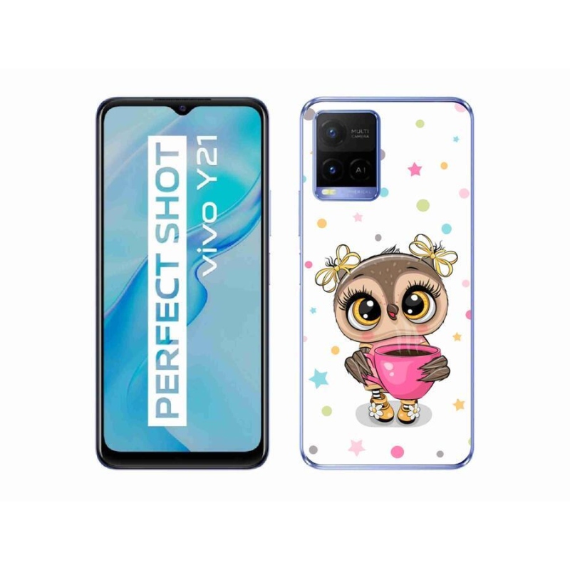 Zselés borítás mmCase a Vivo Y21/Y21s/Y33s készülékhez - rajzfilm bagoly