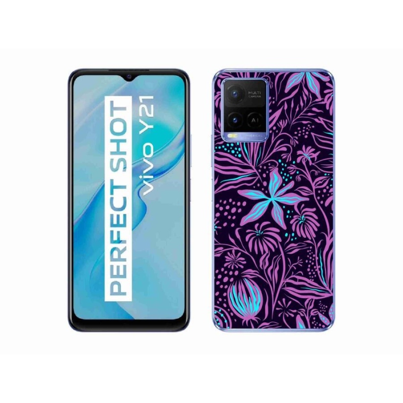 Zselés tok mmCase a Vivo Y21/Y21s/Y33s készülékhez - virágok 2
