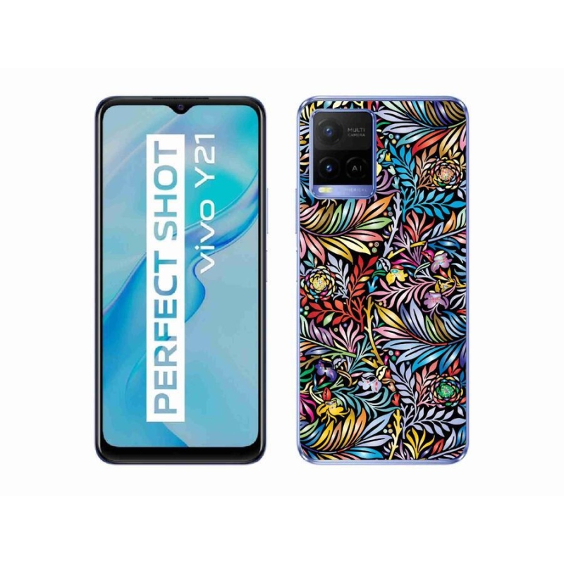 Zselés borító mmCase a Vivo Y21/Y21s/Y33s készülékhez - Virágok 5