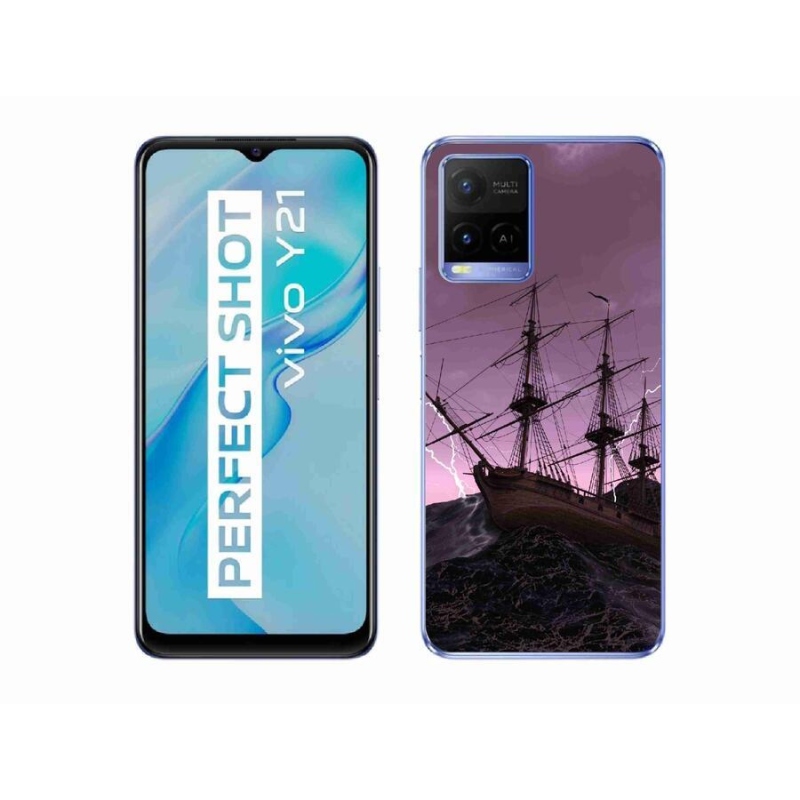 Gél borítás mmCase a Vivo Y21/Y21s/Y33s készülékhez - hajó a viharban
