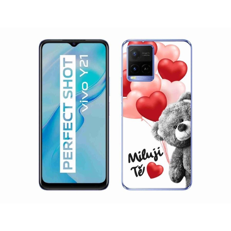 Gél borító mmCase a Vivo Y21/Y21s/Y33s készülékhez - I love you