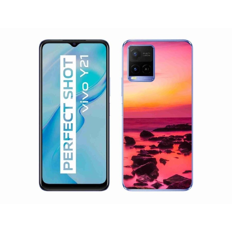 Zselés borító mmCase a Vivo Y21/Y21s/Y33s készülékhez - tenger és ragyogás
