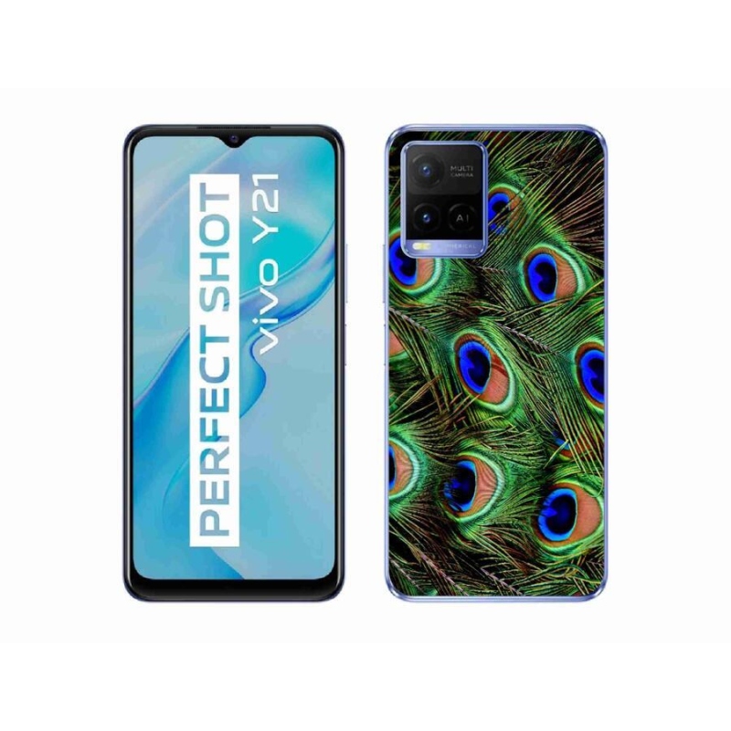 Zselés borítás mmCase a Vivo Y21/Y21s/Y33s készülékhez - pávatoll