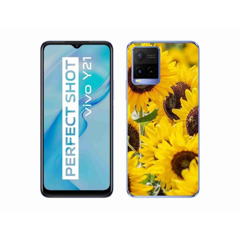 Zselés borítás mmCase a Vivo Y21/Y21s/Y33s készülékhez - napraforgó