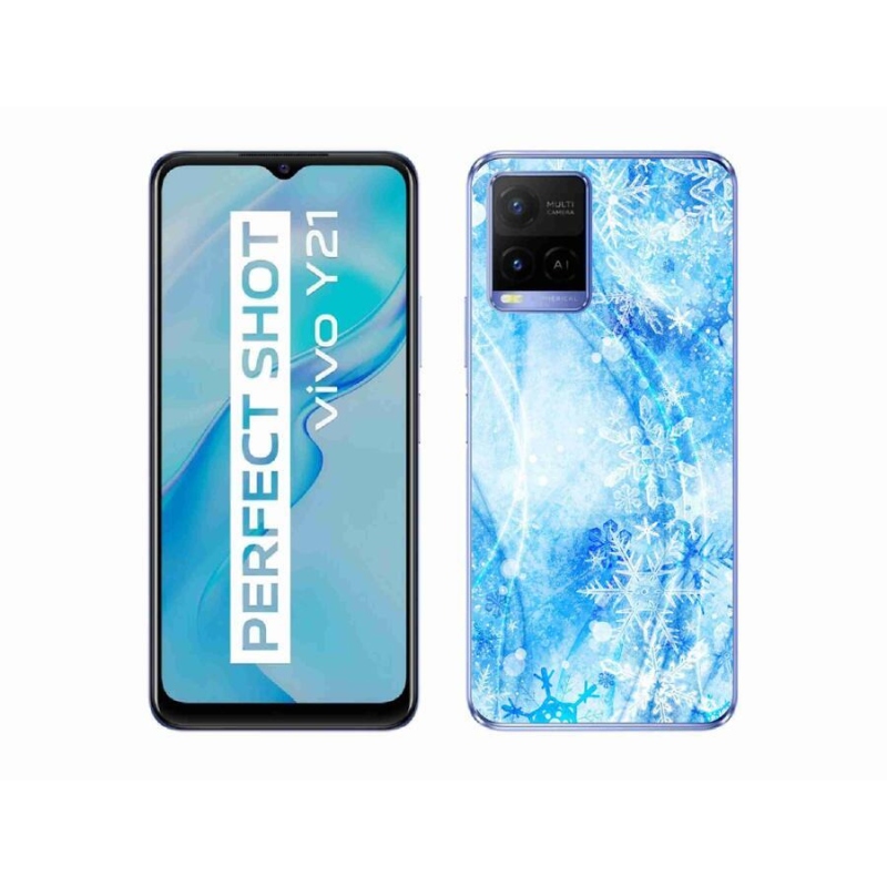 Zselés borítás mmCase a Vivo Y21/Y21s/Y33s készülékhez - hópelyhek