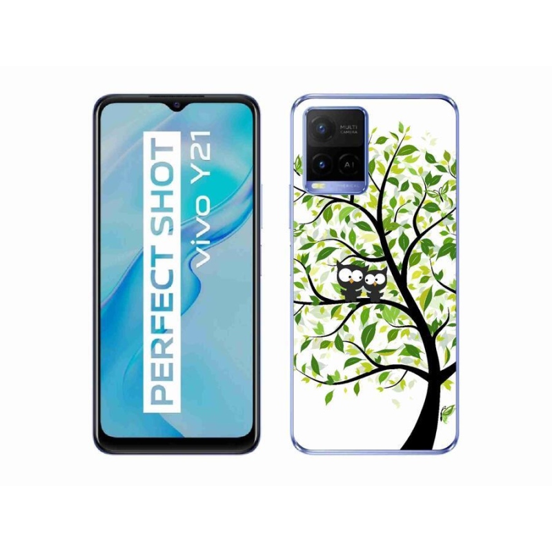Zselés borító mmCase a Vivo Y21/Y21s/Y33s készülékhez - baglyok a fán