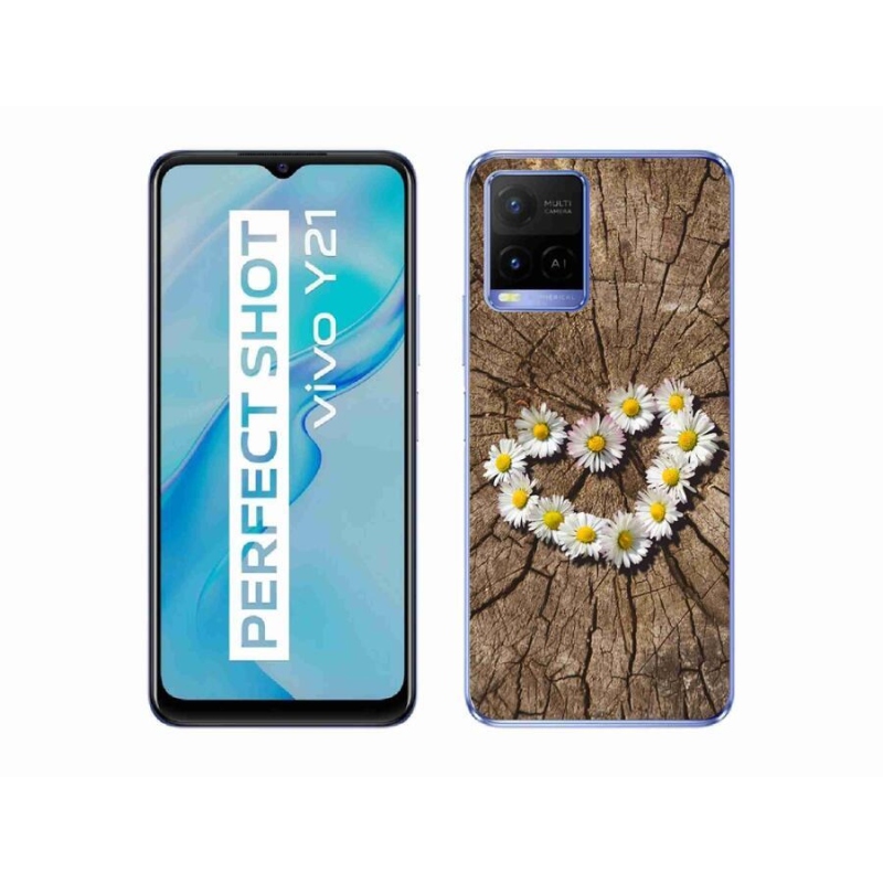 Zselés borítás mmCase a Vivo Y21/Y21s/Y33s készülékhez - Százszorszép szív