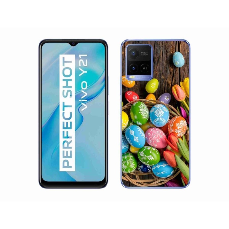 Gél borító mmCase a Vivo Y21/Y21s/Y33s készülékhez - Húsvéti tojás