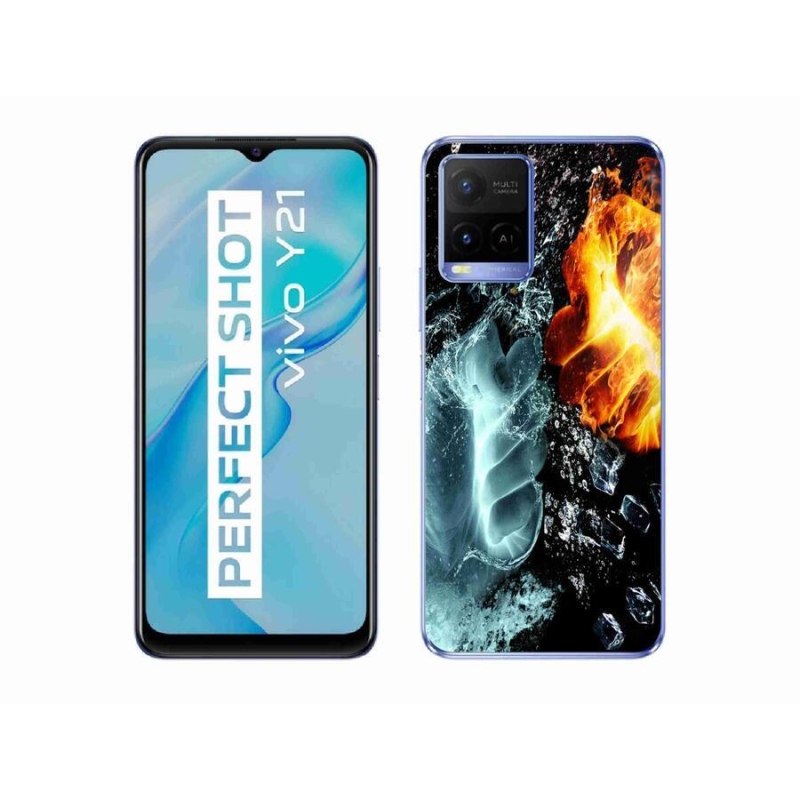 Zselés borítás mmCase a Vivo Y21/Y21s/Y33s készülékhez - víz és tűz