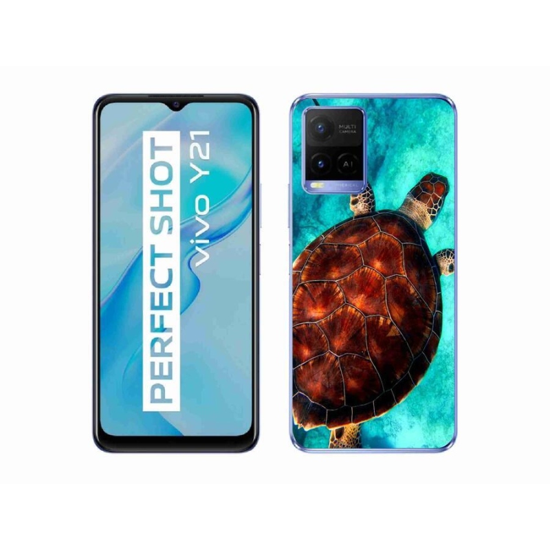 Zselés borítás mmCase a Vivo Y21/Y21s/Y33s készülékhez - teknősbéka