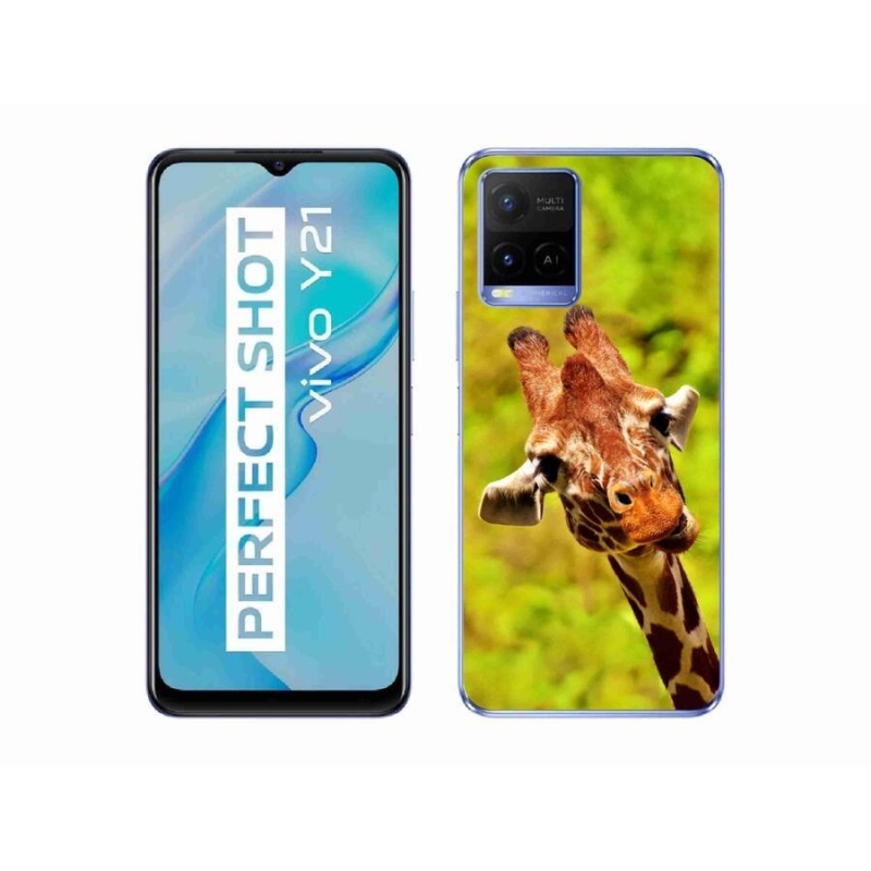 Zselés borítás mmCase a Vivo Y21/Y21s/Y33s készülékhez - zsiráf