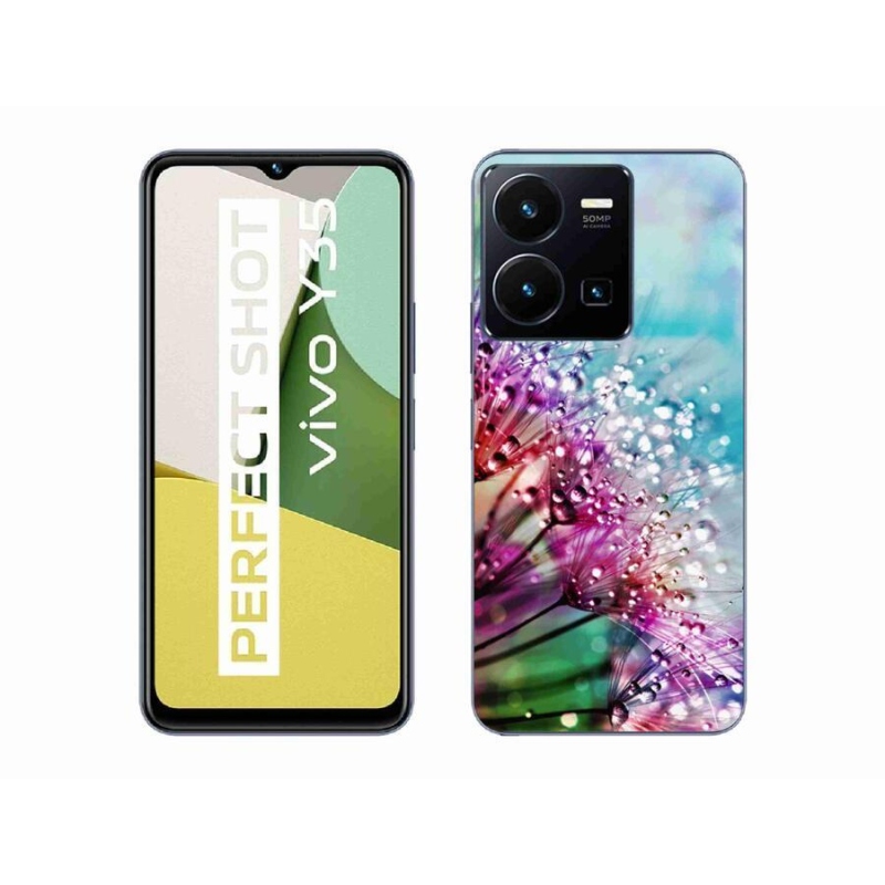 Gél borító mmCase mobiltelefonhoz Vivo Y35 - színes virágok