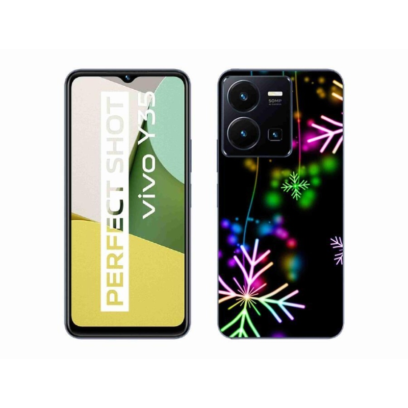 Gél borító mmCase a mobiltelefonon Vivo Y35 - színes pelyhek