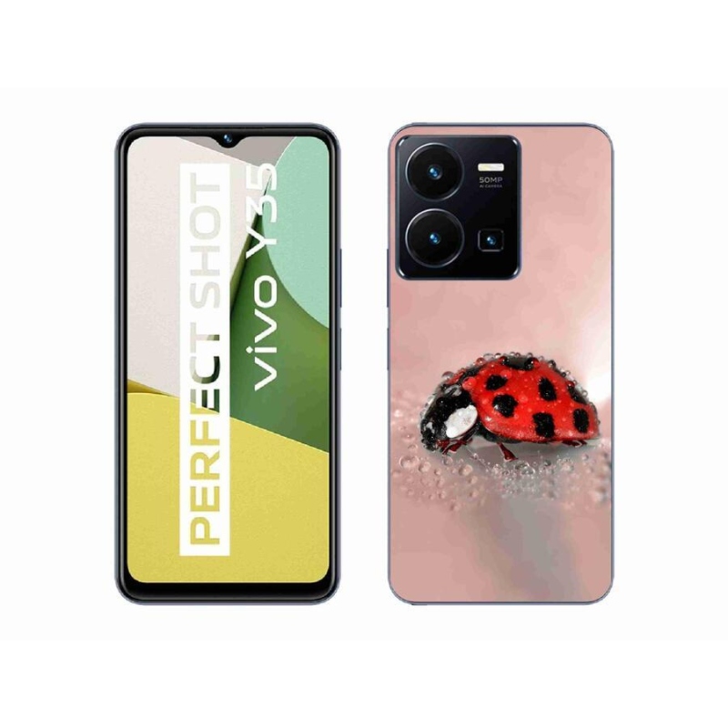 Zselés borító mmCase a Vivo Y35 készülékhez - katicabogár