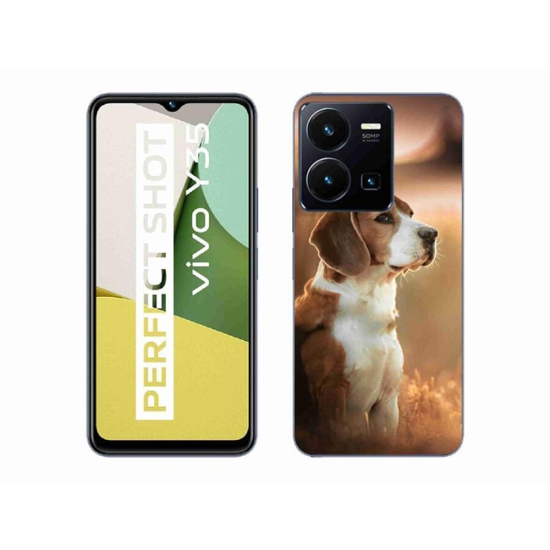 Gél védőburkolat mmCase a Vivo Y35 készülékhez - bézs színű