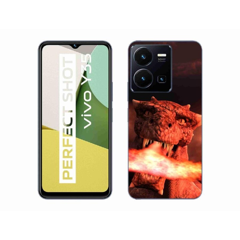Zselés borítás mmCase a Vivo Y35-hez - sárkány