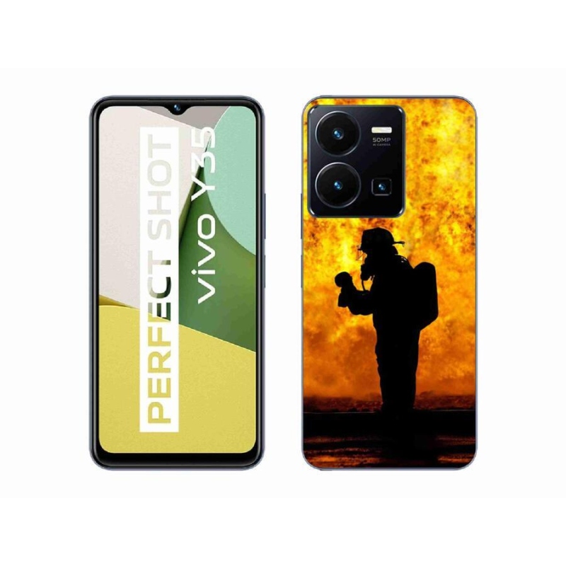 Gél borítás mmCase a Vivo Y35 készülékhez - tűzoltó