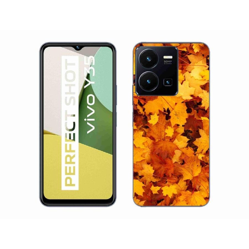 Gél borítás mmCase a Vivo Y35 készülékhez - juharlevelek