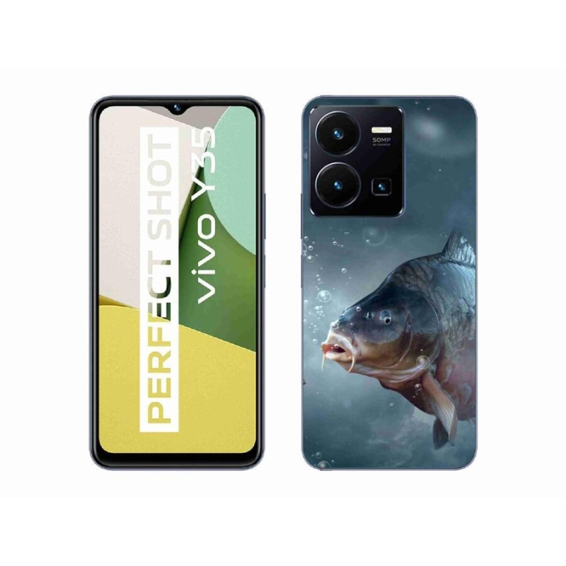 Zselés borítás mmCase a Vivo Y35 készülékhez - ponty és buborékok