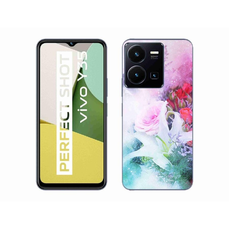 Zselés borítás mmCase a Vivo Y35 készülékhez - virág 4