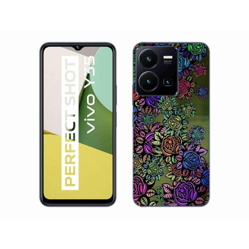 Zselés borítás mmCase a Vivo Y35 készülékhez - virágok 6