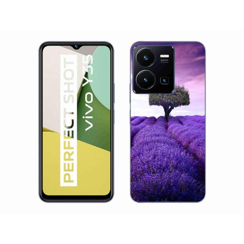 Gél védőburkolat mmCase a Vivo Y35 készülékhez - levendula rét