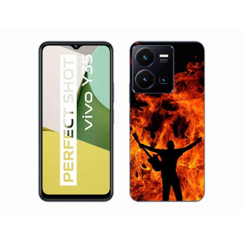 Gél burkolat mmCase mobil Vivo Y35 - zenész és tűz