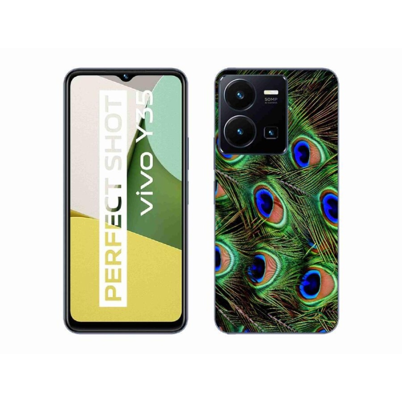Gél borítás mmCase a Vivo Y35 készülékhez - pávatoll