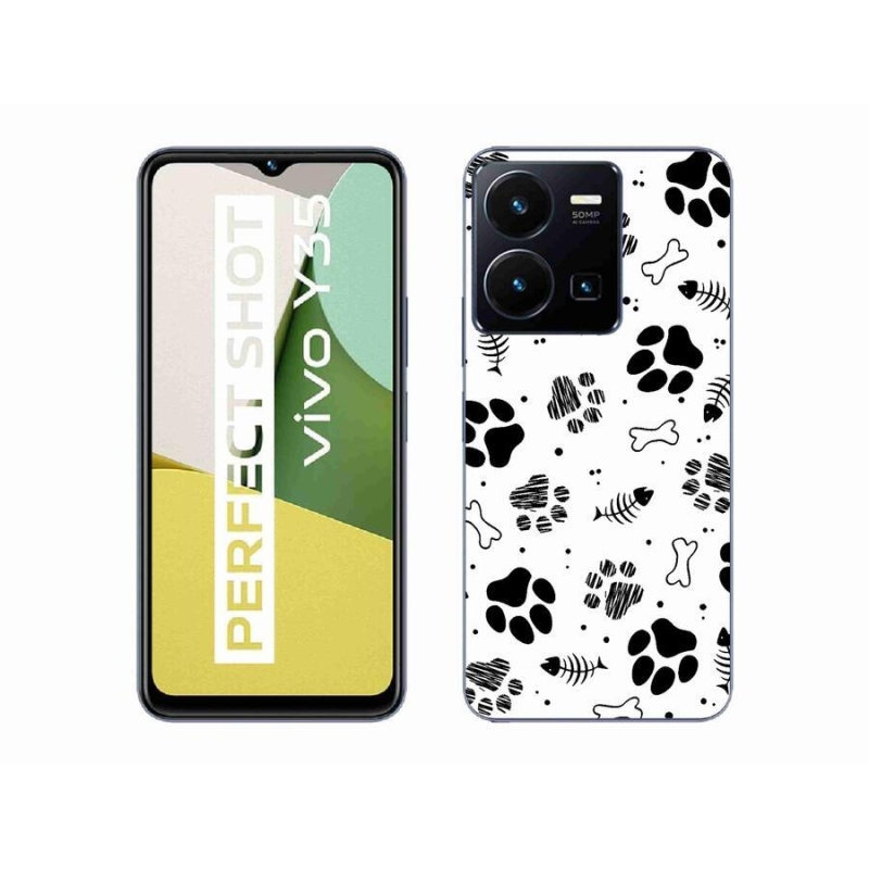 Zselés borítás mmCase a Vivo Y35-hez - kutyamancsok 1