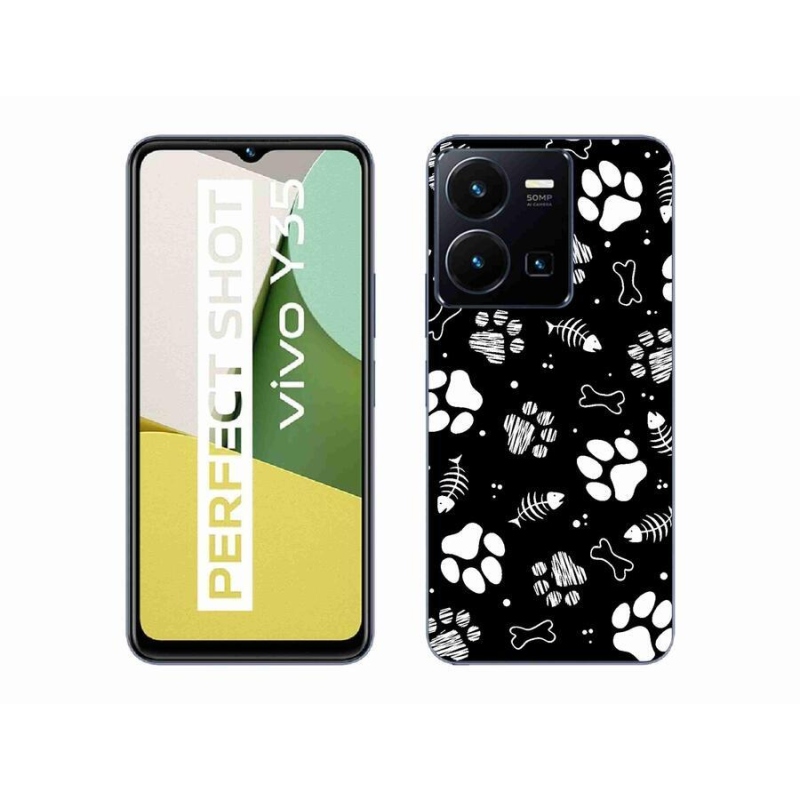 Gél borítás mmCase a Vivo Y35 készülékhez - kutyamancsok