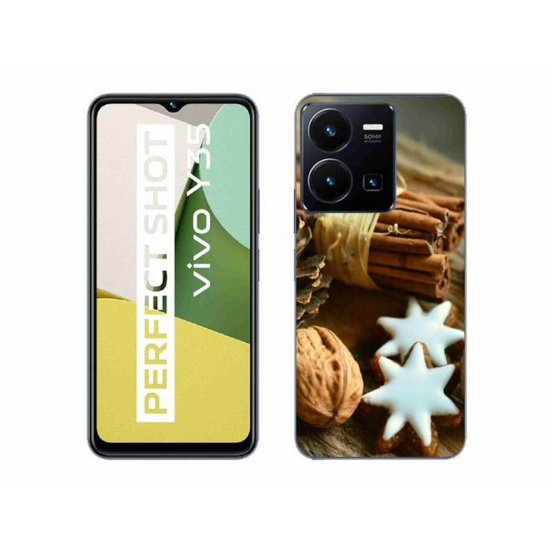 Gél borítás mmCase a Vivo Y35 készülékhez - fahéj és mézeskalács