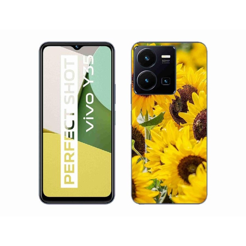 Zselés borítás mmCase a Vivo Y35 készülékhez - napraforgó