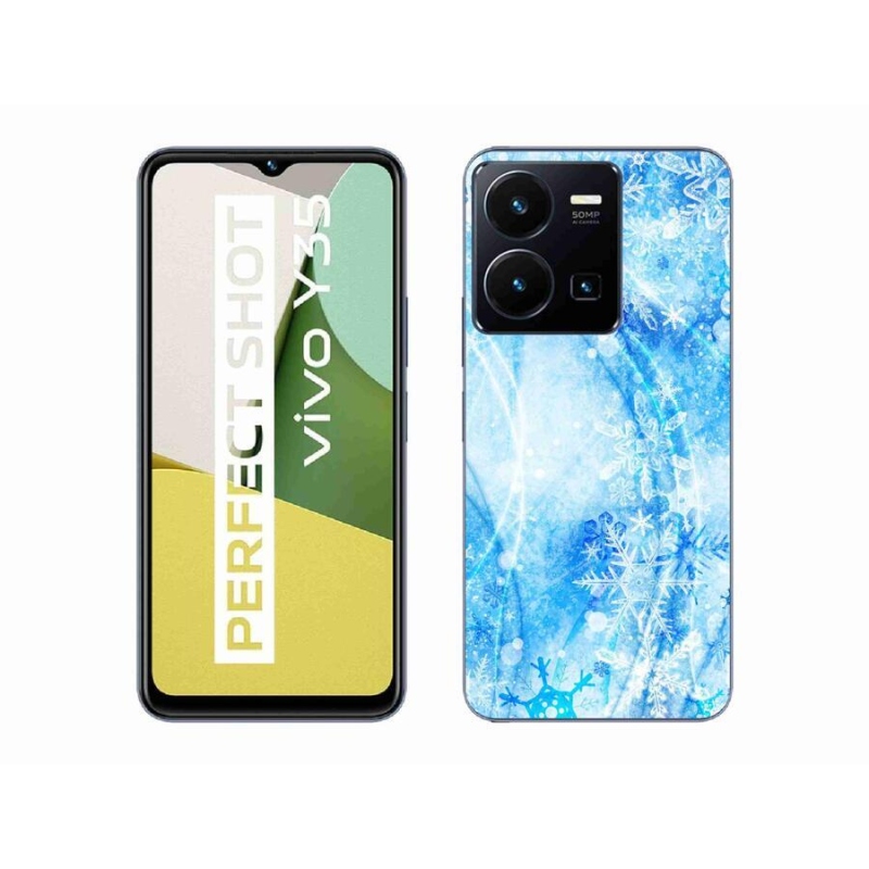 Gél borító mmCase a Vivo Y35 készülékhez - hópelyhek