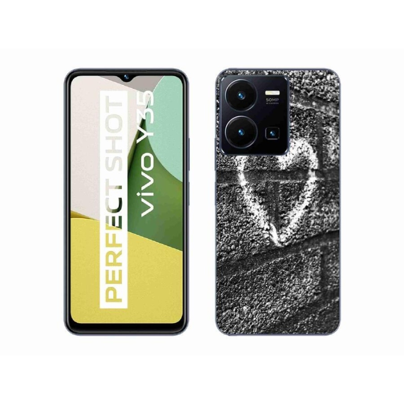 Gél borítás mmCase a Vivo Y35 készülékhez - szív a falon