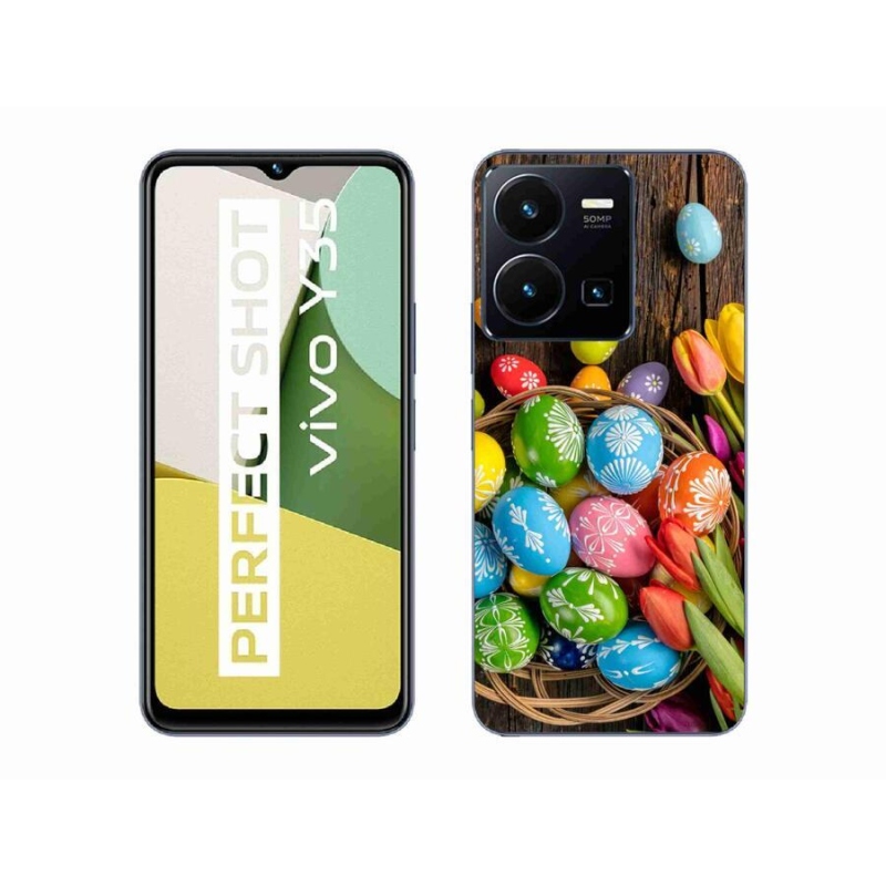 Gél borítás mmCase a Vivo Y35 készülékhez - Húsvéti tojás