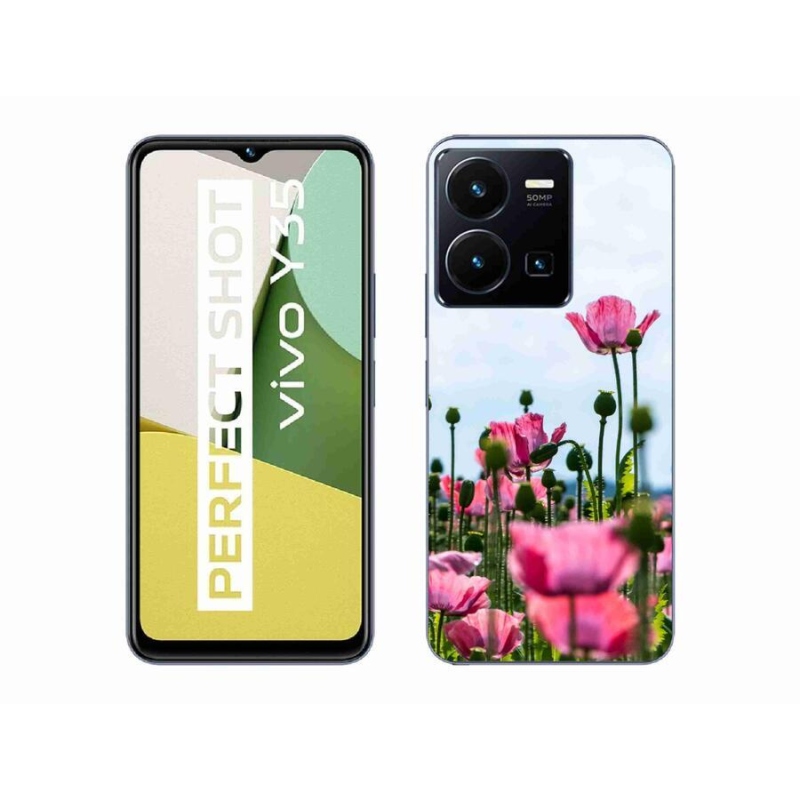 Zselés borító mmCase a Vivo Y35 készülékhez - mákos