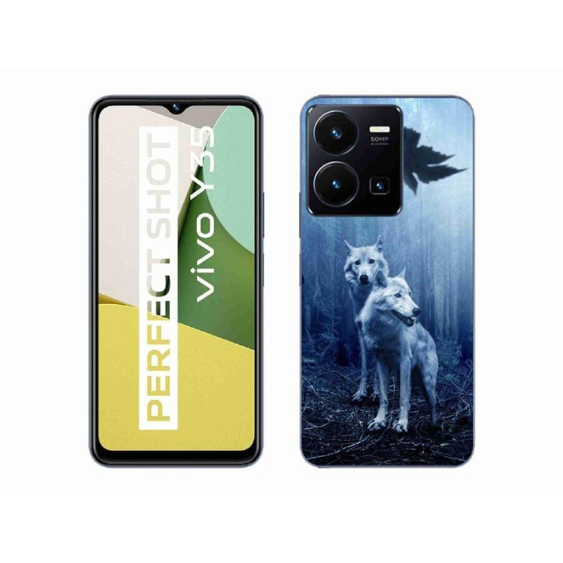 Gél borítás mmCase a Vivo Y35-hez - farkasok az erdőben
