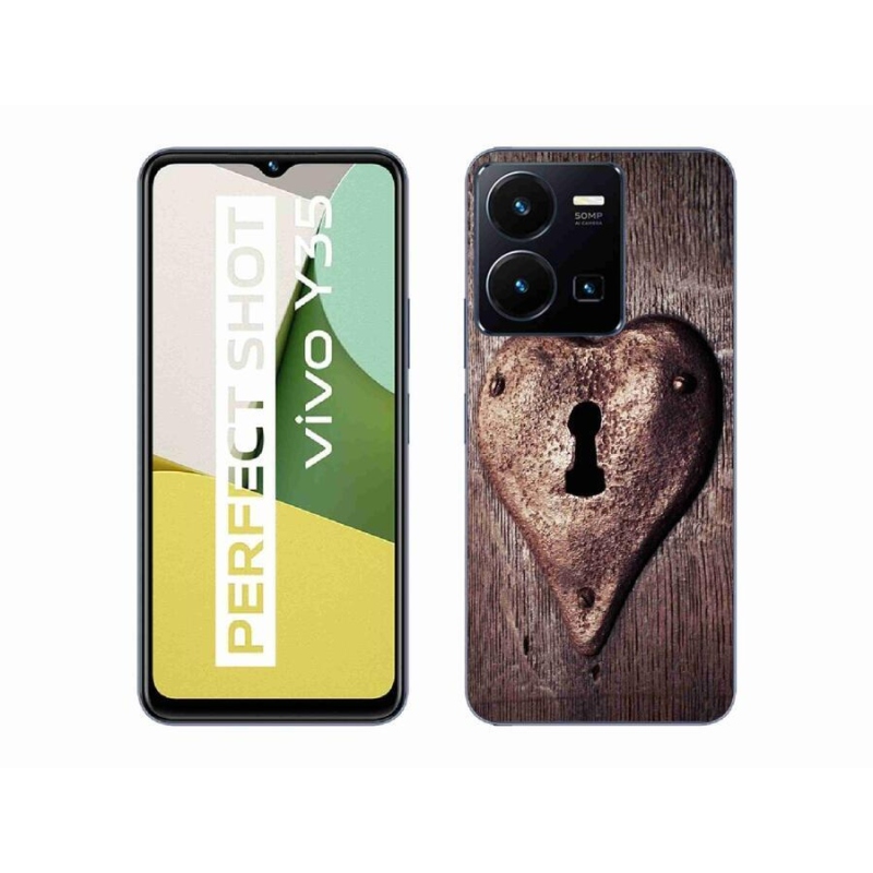 Gél borítás mmCase a Vivo Y35 készülékhez - szív alakú zár