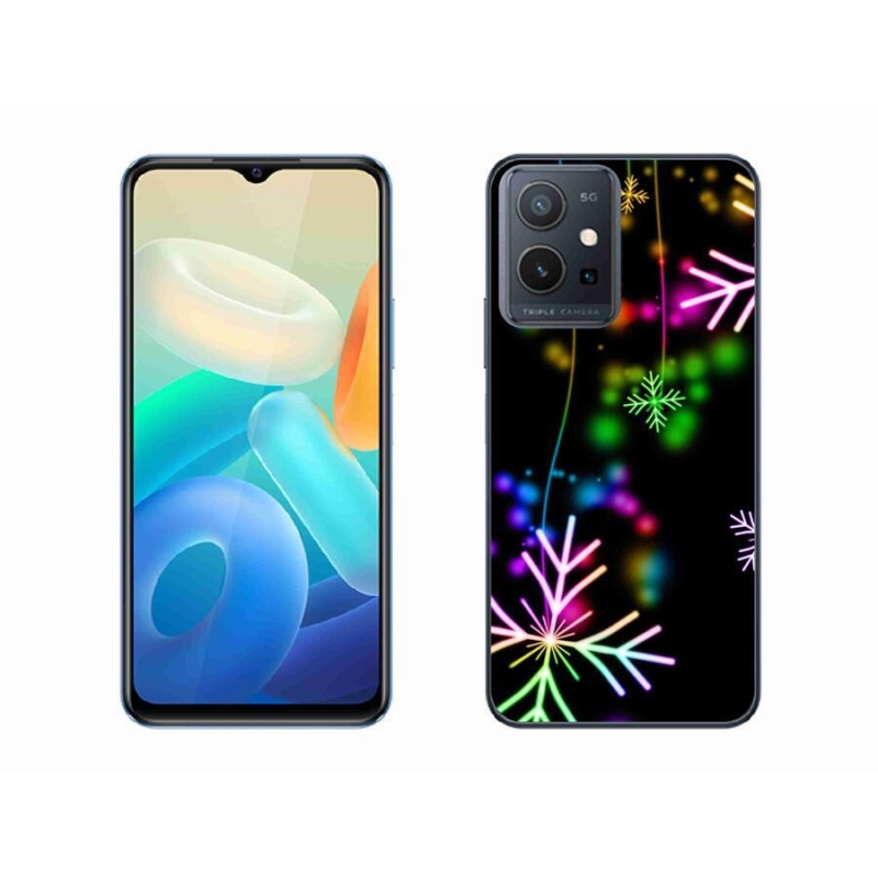 Gél borító mmCase a mobiltelefonon Vivo Y55 5G - színes pelyhek