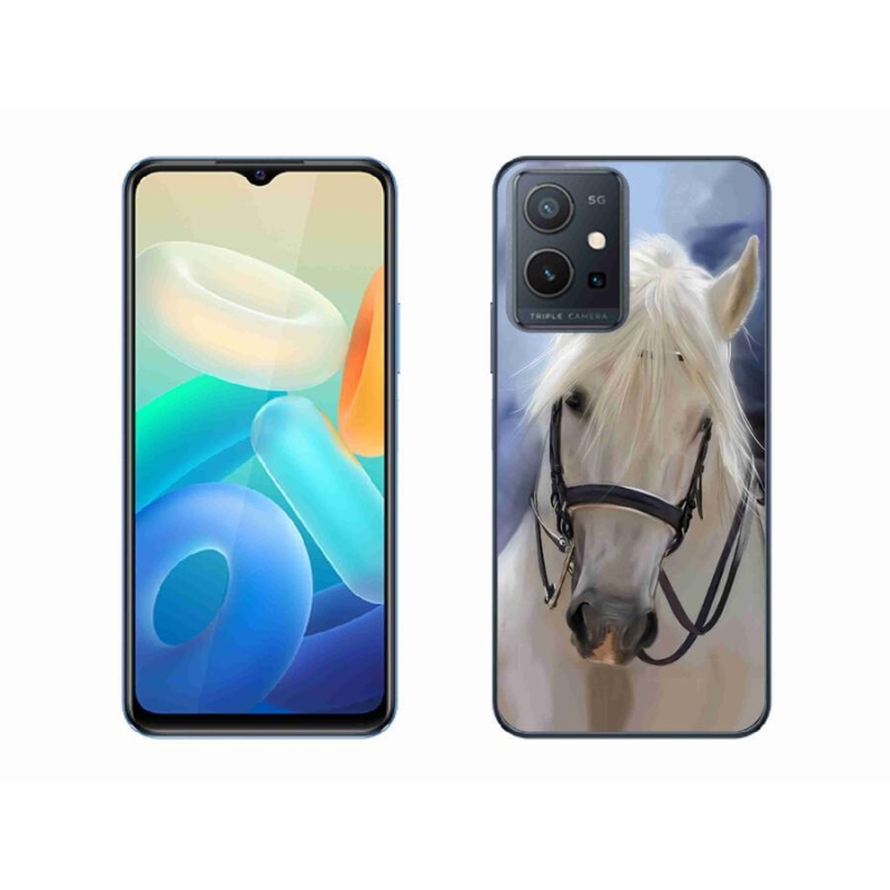 Zselés borítás mmCase a Vivo Y55 5G készülékhez - fehér ló
